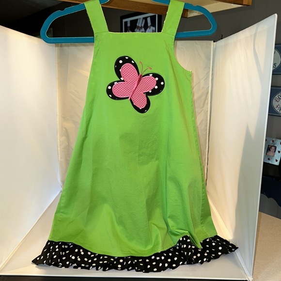 Mulberry Sundress black white and green nonsmoking home. Size 6x. - Picture 2 of 6